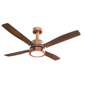 Ventilador De Teto Vintage Led Com 4 Pás  (Cobre/Pás Tabaco) 127v – Venti-Delta