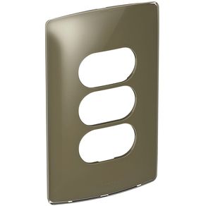 Placa 3 Postos Separados 2x4 Malt Gloss Nereya Ref.663265 - Pial