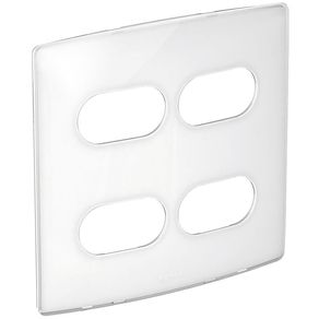 Placa 2+2 Postos Separados 4x4 Sugar Branco Gloss Nereya Ref.663423 - Pial