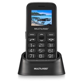 Celular Vita com Base Tela 1,8 Pol, Dual Chip 2G USB Bluetooth Preto - P9121 P9121