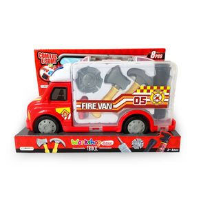 Caminhão de Bombeiro Workshop Junior Truck com Acessórios Indicado para +3 Anos Vermelho Multikids - BR898 BR898