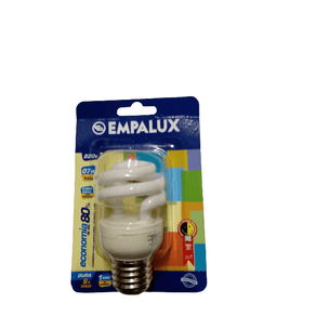 Lâmpada Fluor Compacta 7w 220v Espiral Mini Branca Morna FC20712 - Empalux Empalux