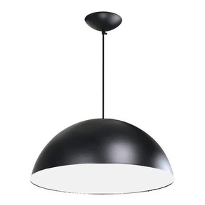 Pendente Esfera Gigante Preto Fosco Externo C/Branco Interno Ref.3717 - Caisma