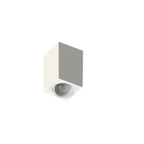 Plafon Sobrepor Quadrado Tower Face Plana 7X7X11CM P/1 Dic.Gu10 Se-385.2523 - Save Energy | Branco