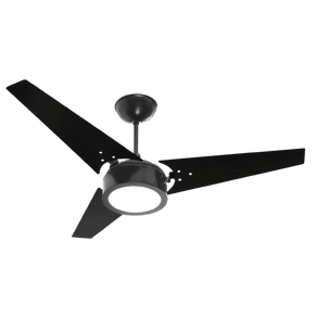 Ventilador De Teto Ideal Led Com 3 Pás  (Preto/Pás Preta) 127v – Venti-Delta