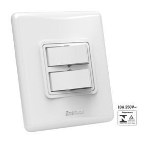 Interruptor 2 Teclas Simples Linha E Ref.307-Es Br - Enerbras