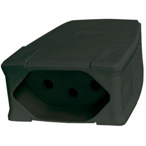 Prolongador Fêmea 2P+T 10A Preto Cod. 615856 – Pial