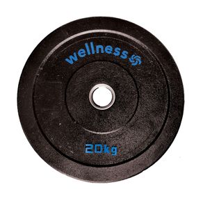 Anilha Olímpica Borracha Azul New Bumper Plate 20kg Wellness - WK009 WK009