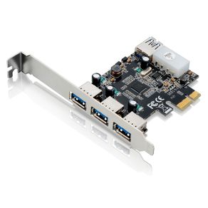 Placa PCI Multilaser Express USB 3,0 com 3 Portas Frontais + 1 Porta Traseira - GA130 GA130