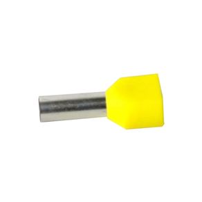 Terminal Pré-Isol Pino Ilhos Tubular Duplo Amarelo (6,0mm) - Penzel