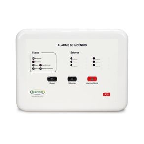 Central Alarme Incêndio Convencional 12v C/ Bateria – Segurimax | 6 Setores – 26805