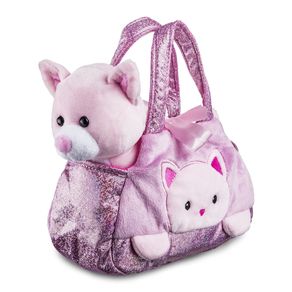 Pelúcia Cutie Handbags Gato Rosa Multikids - BR1715 BR1715