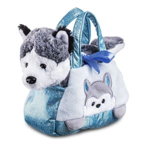 Pelúcia Cutie Handbags Husky Azul Multikids - BR1713 BR1713