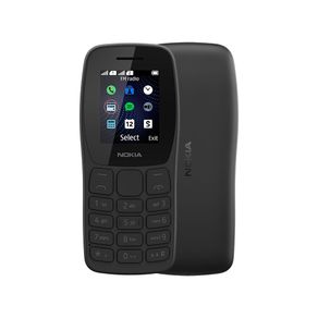 Celular Nokia 105 Dual Chip + Rádio FM + Lanterna + Jogos pré-instalados - Preto - NK093 NK093
