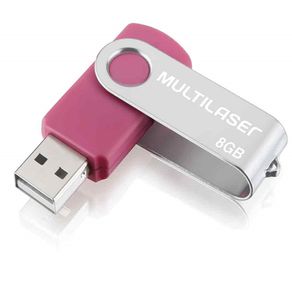 Pen Drive Twist 8GB USB Leitura 10MB/s e Gravação 3MB/s Rosa Multi - PD687 PD687
