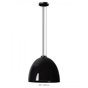 Pendente Di Cavalcanti Preto 32 CM Diâmetro P/1 Lâmpada 40w Ref.4508 - Caisma