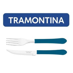 Kit Restaurante 16 Talheres Tramontina Leme Azul