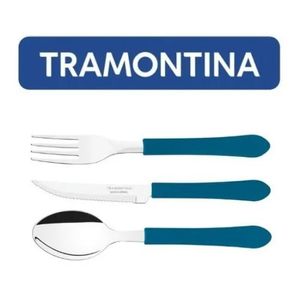 Kit Restaurante 36 Talheres Tramontina Leme Azul