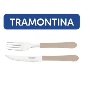 Kit Restaurante 50 Talheres Tramontina Leme Cinza