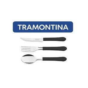 Kit Restaurante 60 Talheres Tramontina Leme Preto