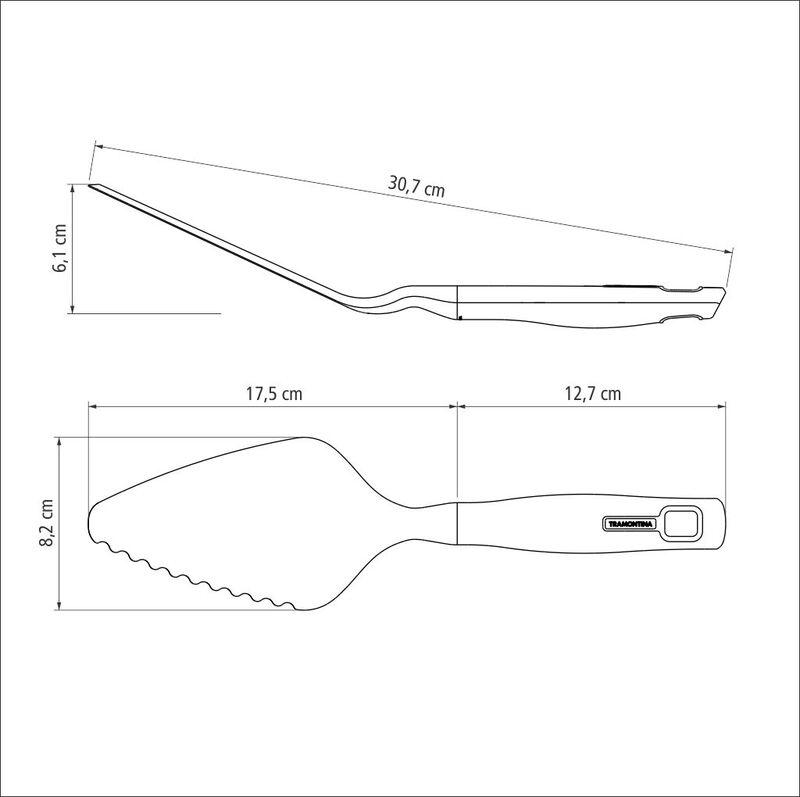 Espatula Pizza e Bolo Nylon Verano Cinza Tramontina - Imagem 5