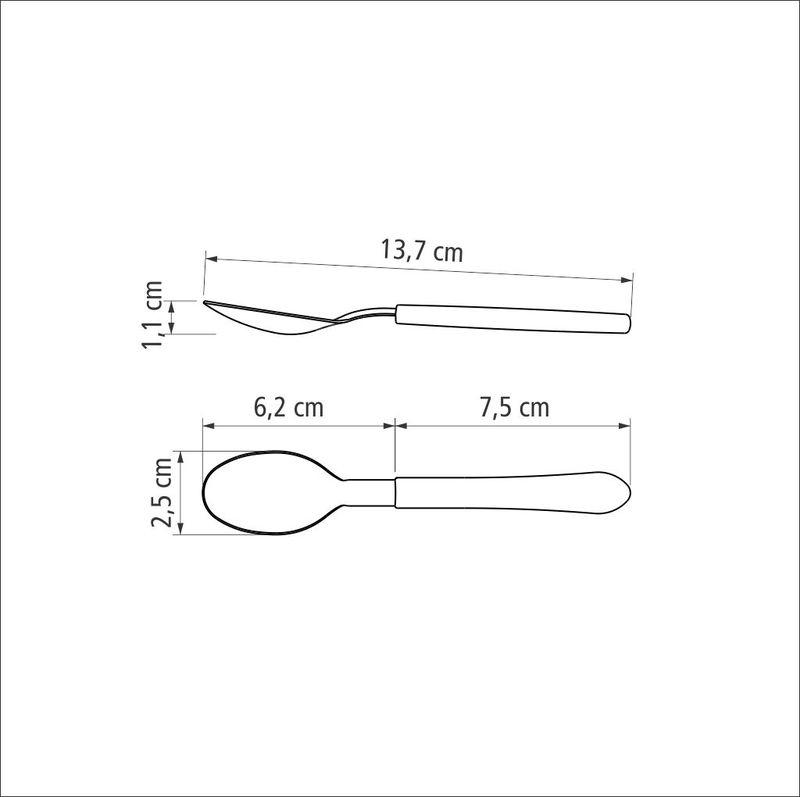 Colher Para Chá Leme Tramontina Vermelho - Imagem 2