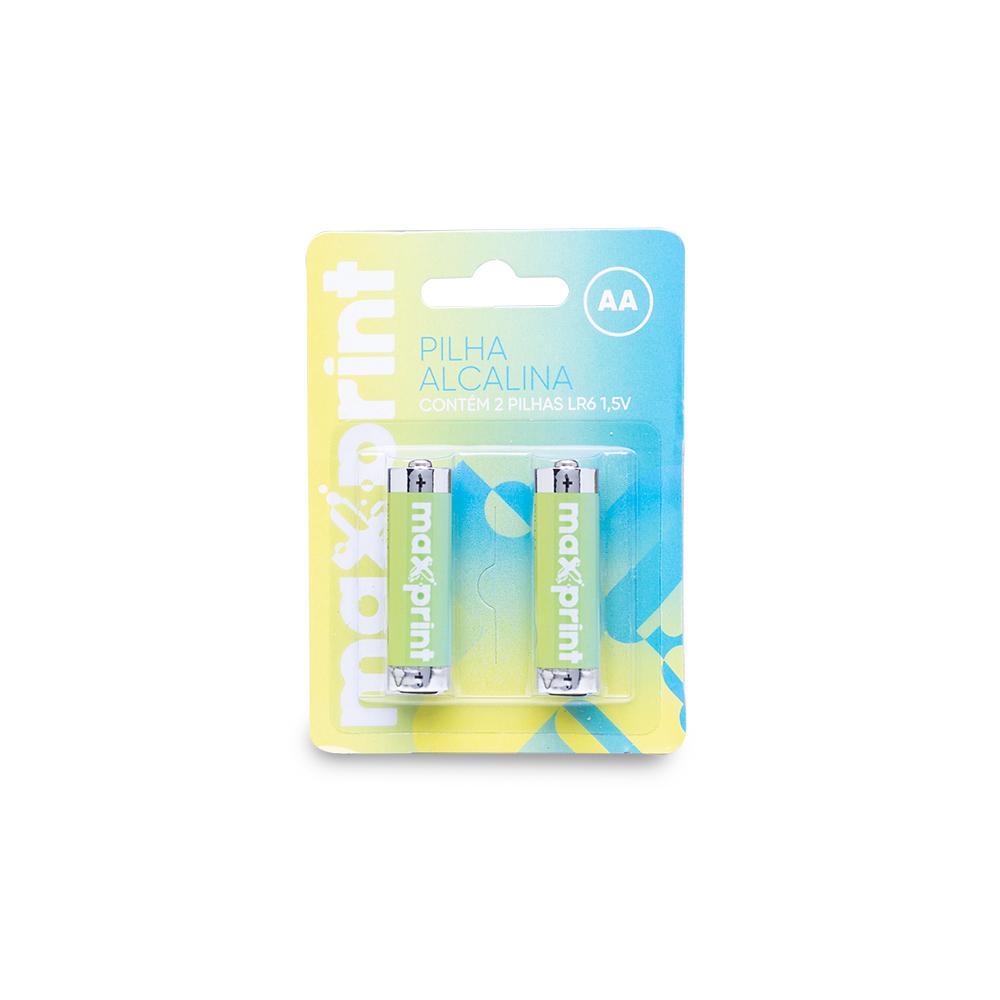 Pilha Alcalina AA Pequena 1,5V C/ 2 PC Maxprint - Imagem 2