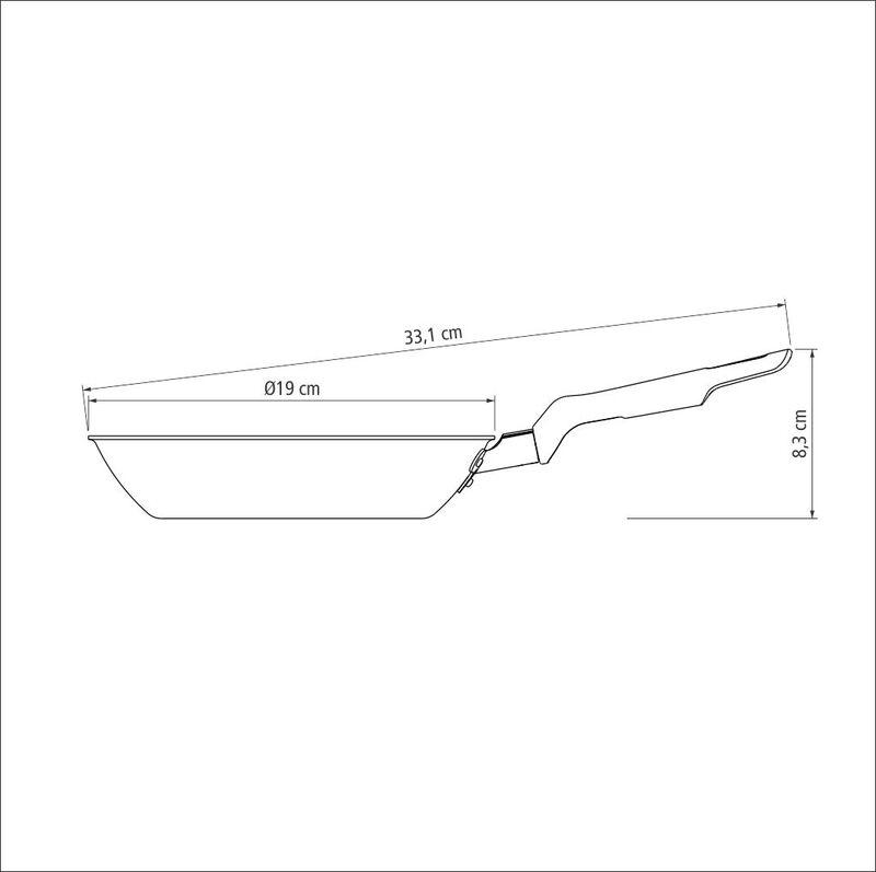 Frigideira Alumínio 18 Cm Loreto Grafite Tramontina - Imagem 3