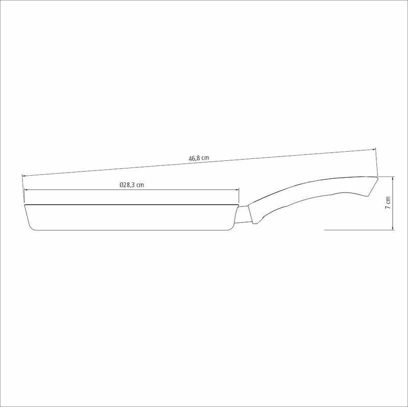 Panquequeira Paris Chumbo 28 cm Tramontina - Imagem 3