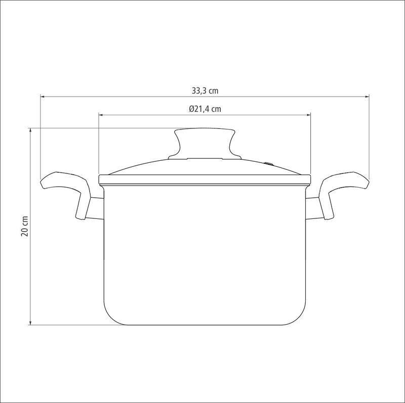 Caldeirão Paris Alum. Antiad. 20 cm 4,2L Vermelho Tramontina - Imagem 4