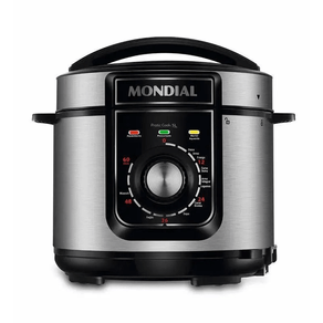 Panela de Pressão Elétrica Mondial Pratic Cook 5L Premium Preto/Inox PE-48-5L Voltagem: 110V