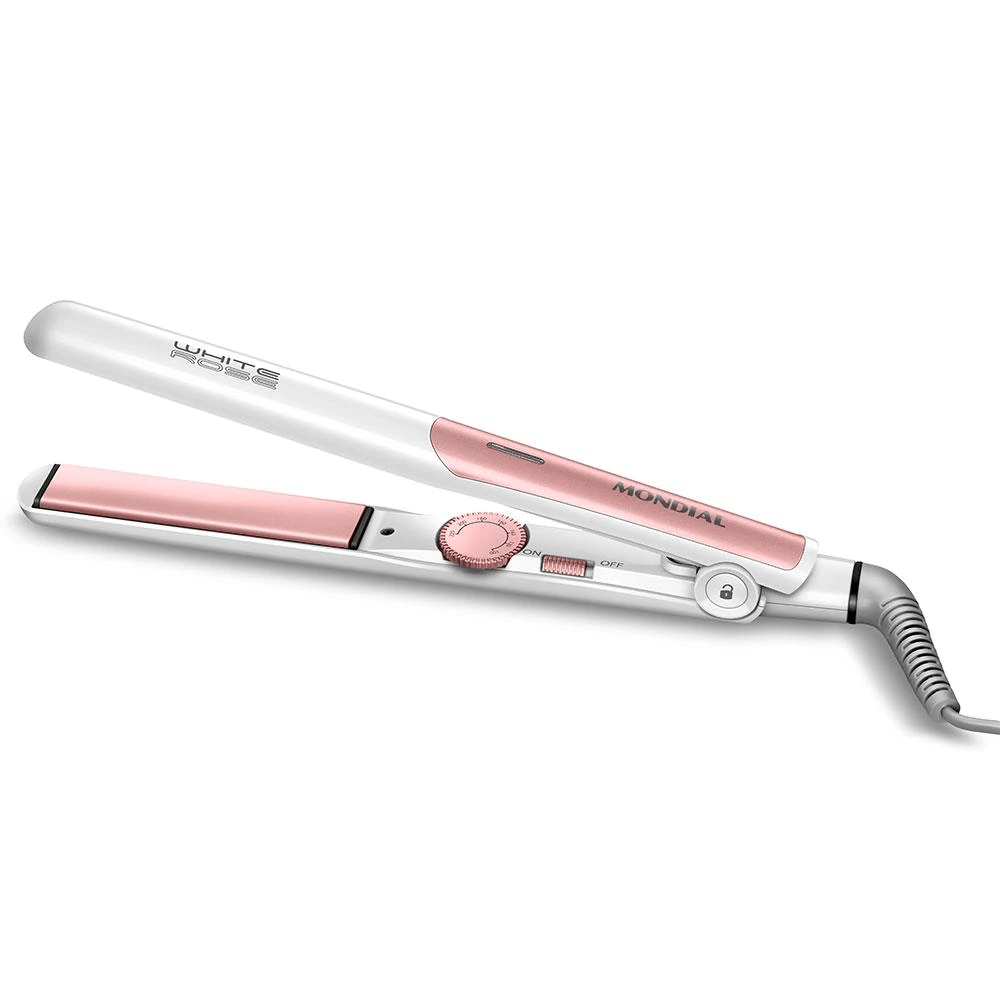 Prancha Mondial P50 220°C Emissão de Íons e Cabo Giratório Branco Rose Gold Bivolt - Imagem 2