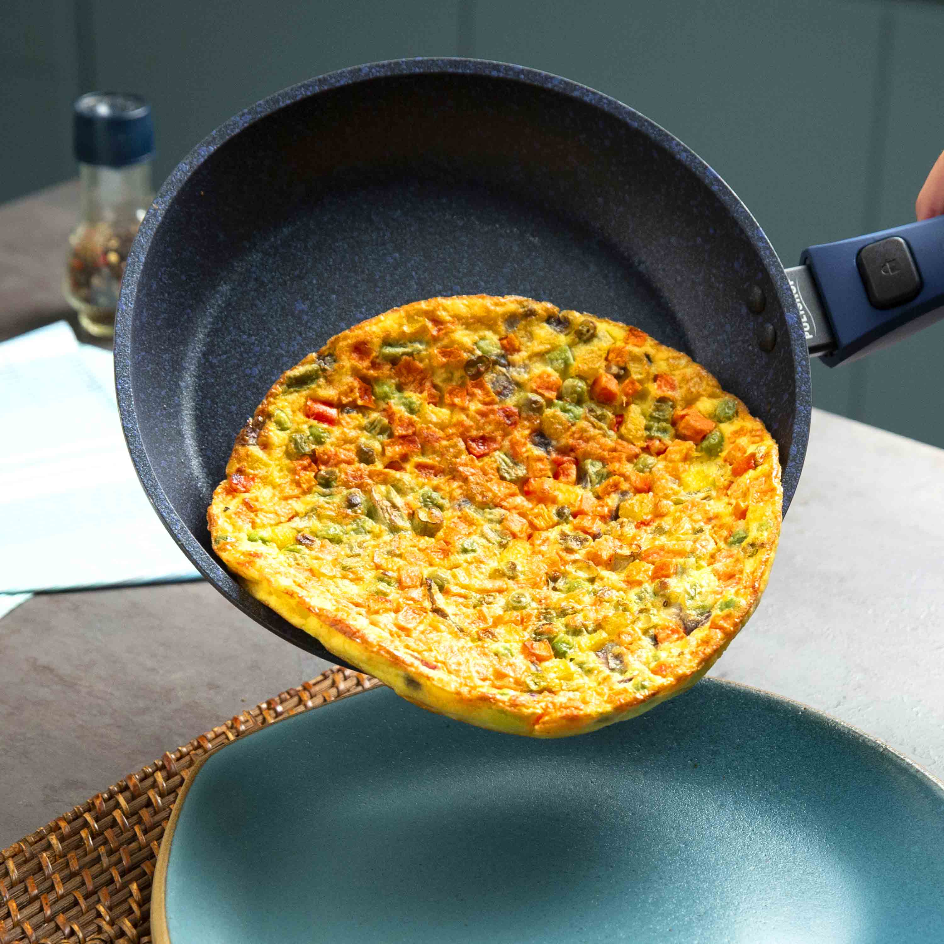 Panela Polishop iChef Ultra Sauté Petit Shark Series Azul 20cm - Imagem 4