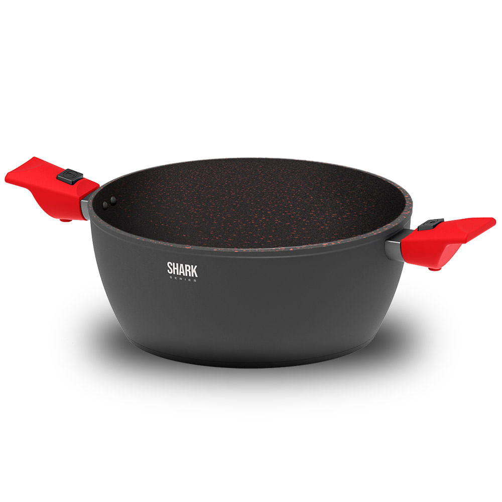 Panela Family Size 28cm Ichef Ultra Polishop Shark Series - Vermelha - Imagem 3