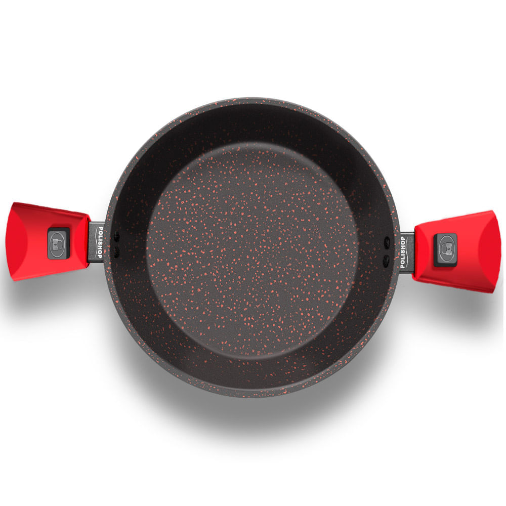 Panela Family Size 28cm Ichef Ultra Polishop Shark Series - Vermelha - Imagem 2