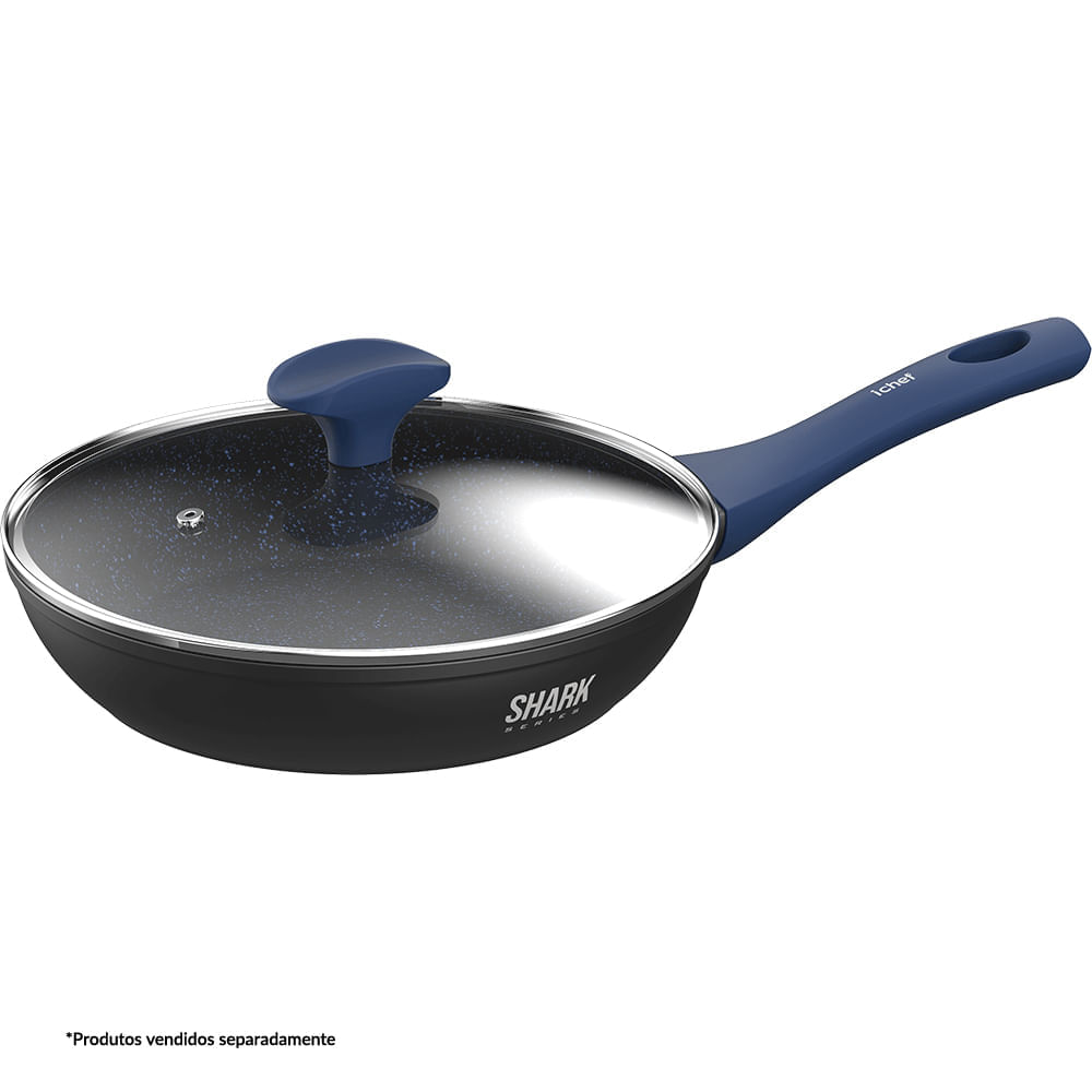 Panela Polishop iChef Home Sauté Petit Shark Series Azul 20cm - Imagem 6