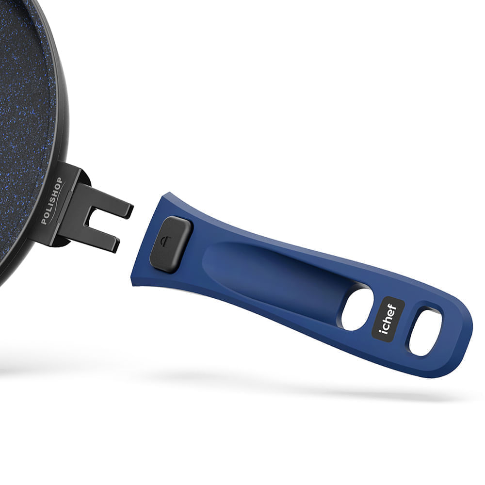 Panelas Polishop Ichef Ultra com Tampa - Sauté - Day By Day 24Cm - Azul - Imagem 8