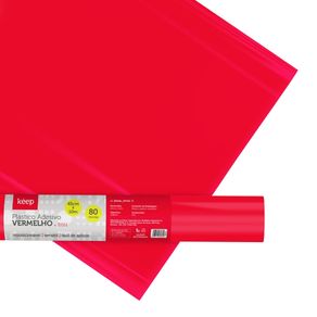 Plástico Adesivo Vermelho 0.08mm PVC 45cm x 10m Keep - EI161 EI161