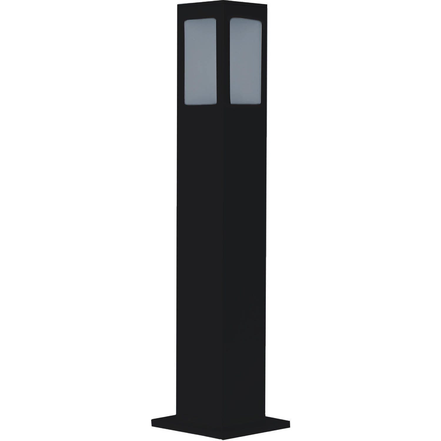 Poste Ornamental Balizador Quadrado Ref.Pst 412/80 Preto 80cm - Belly Lustres