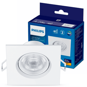 Spot Embutir Led Spotled 4,2w 2700k 350lms Gu10 Quadrado 929002655101 - Philips