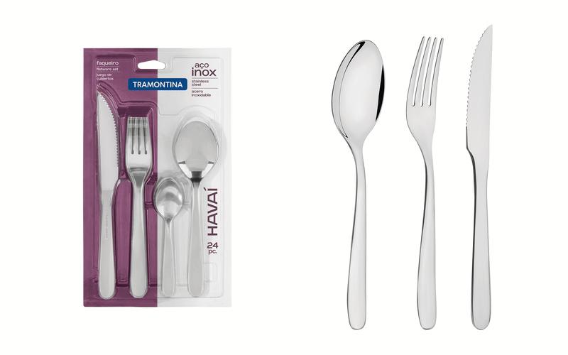 Faqueiro para Churrasco Tramontina Havaí Aço Inox 24 Peças