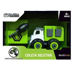 Caminhão de Coleta City Machine  19 Peças Multikids - BR1865 BR1865