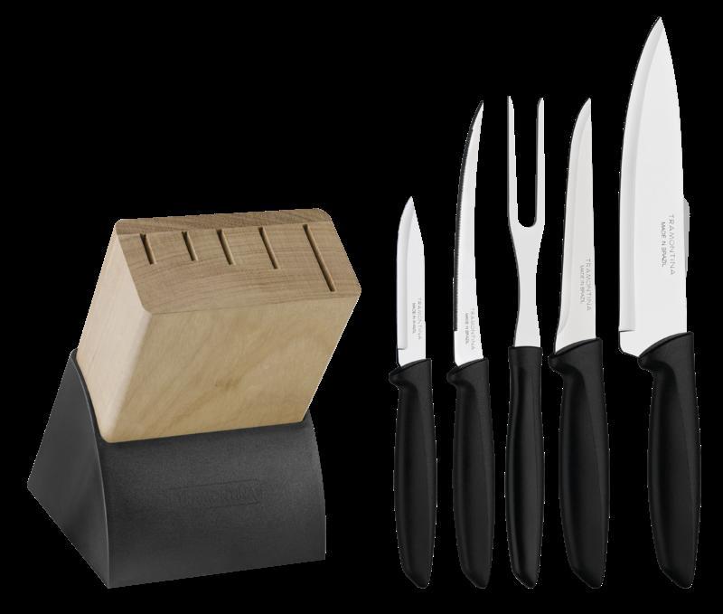 Jogo Facas Inox 6 Peças Plenus Preto Tramontina - Imagem 2