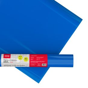 Plástico Adesivo Azul 0.08mm PVC 45cm x 10m Keep - EI160 EI160