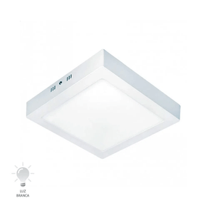 Plafon Led Quadrado Sobrepor 28 X 28cm 6000k 24w Biv. Ref.80856004 - Blumenau Blumenau