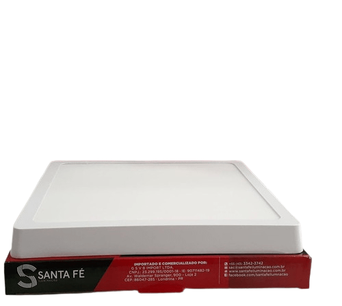 Plafon Led Quadrado Sobrepor 28 X 28cm 24w - Santa Fé - Imagem 5