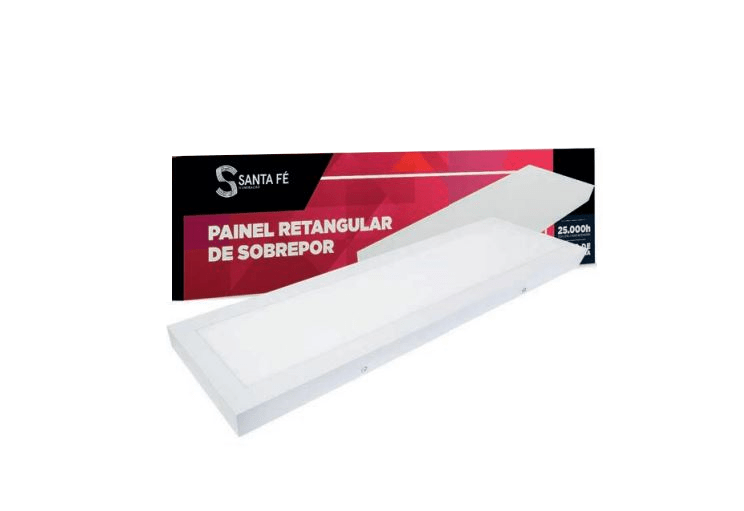 Plafon Led Retangular Sobrepor 60 X 15cm 18w - Santa Fé - Imagem 2