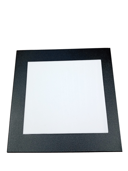 Plafon Embutir Quadrado E-076 20x20 Preto Acrilico Leitoso - Belly Lustre - Imagem 4