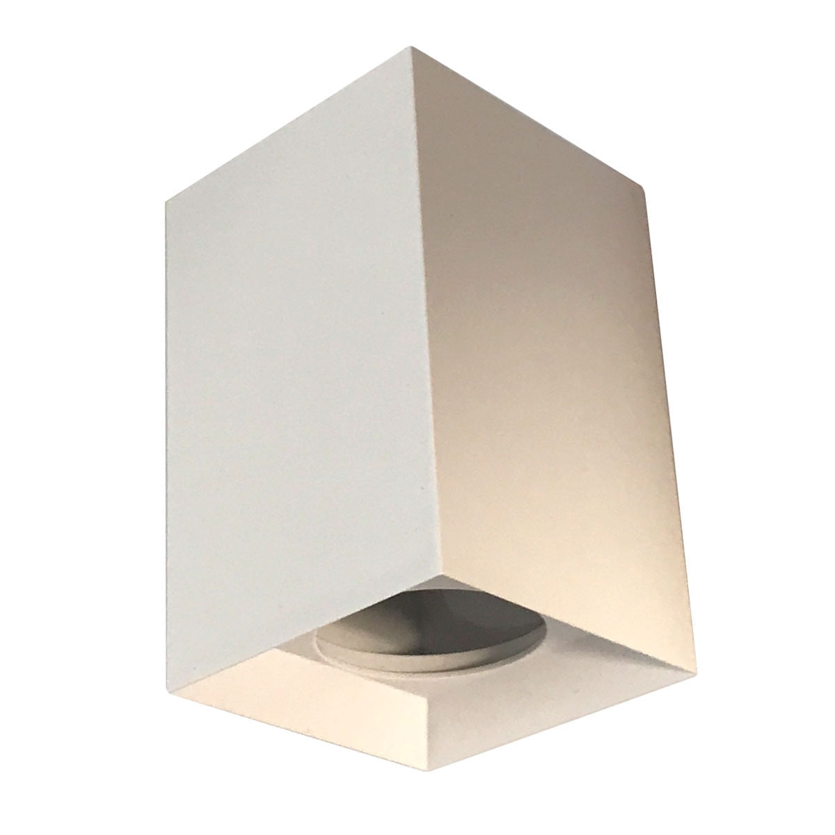 Plafon Sobrepor Quadrado Tower Face Recuada 7x7x11cm P/1 Dic.Gu10 Br Se-385.2524 - Save Energy