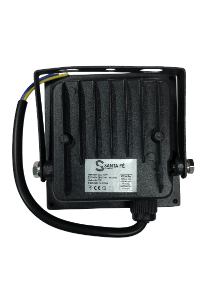 Refletor Led 10w Bivolt 800lms Ip-65 120g Preto - Santa Fe - Imagem 4